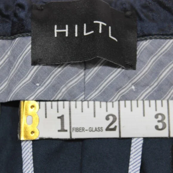 Hiltl NWT Chinos / Casual Pants Size 34 US Dayne In Solid Blue Cotton Blend